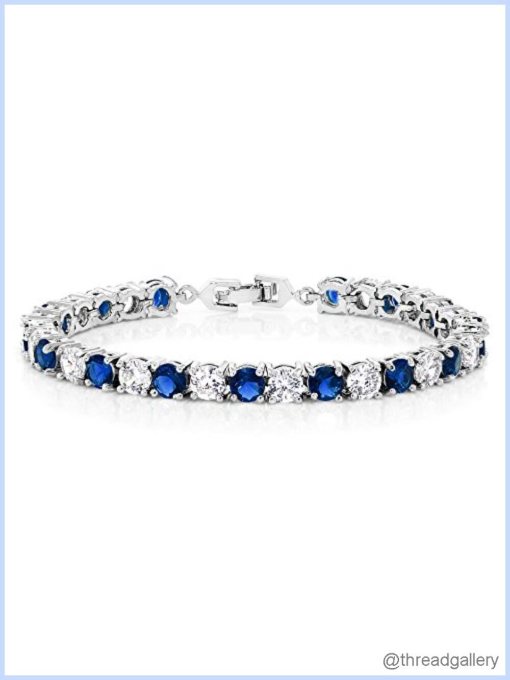 Cubic Zirconia Tennis Bracelet for Women 7" Round Cut Adjustable